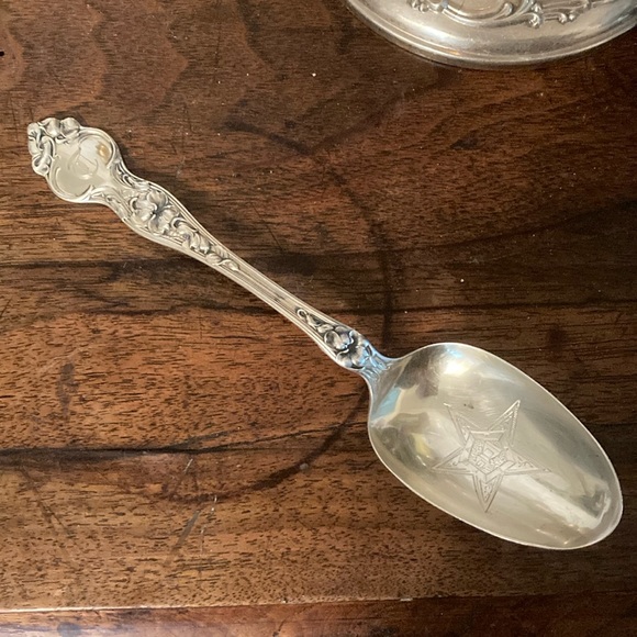 Sterling silver presentation tablespoon Wallace violet pattern - Picture 1 of 4